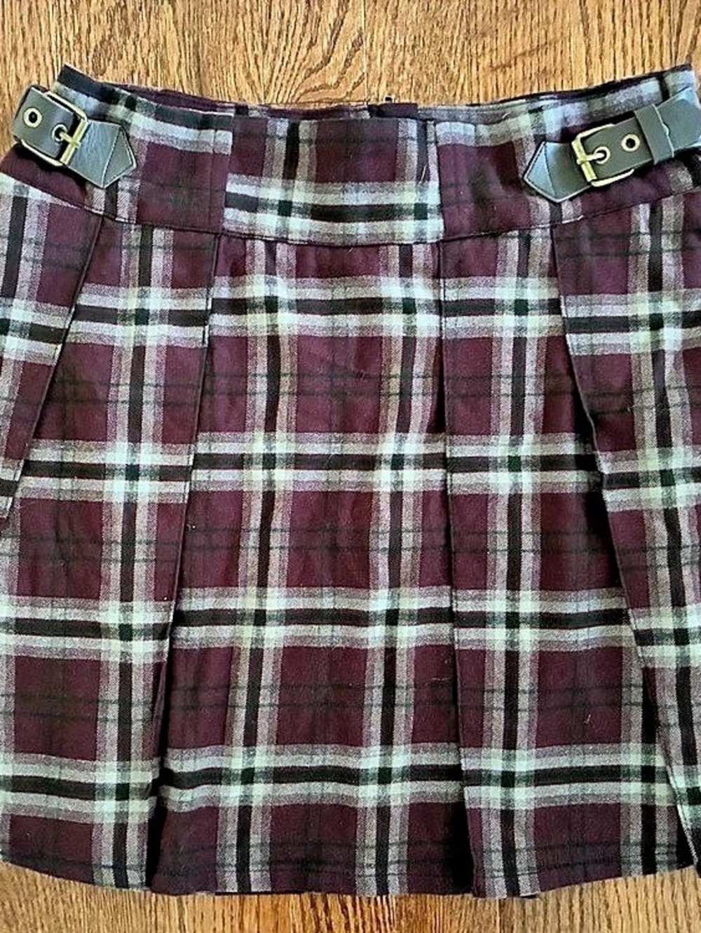 Disturbia Bramble Check Pleated Kilt Mini Skirt - US 8 / UK 12